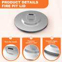 22.2" Round Fire Pit Lid for Ninja Fireside360 Outdoor Heater & Fire Pit