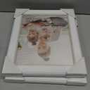 GraduationMall 8x10 Picture Frames, Real Glass, Display Photos for Wall or Tabletop, White with Gold Beads, 2-Pack