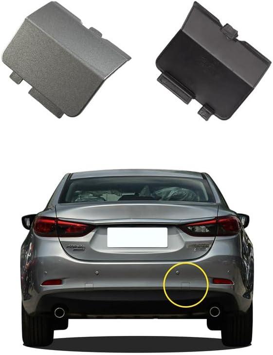 Car Rear Bumper Tow Hook Cover Compatible with Mazda 6 Atenza 2013 2014 2015 2016 2017 2018 Trailer Cover Cap GJR9-50-EK1-51 Small Lid Towing Eye Cap Gray (Gray Right Passenger Side)