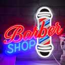 Barber Shop Neon Sign LED Lights for Hair Salon Decor - Dimmable Advertising Light Up for Studio, Business Store - Hairdresser Gift