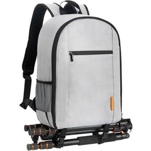TARION Camera Backpack Bag for Photographers: DSLR Camera Bag with Laptop Compartment Waterproof Raincover Travel Photo Backpack Bag Case Gray TB-M
