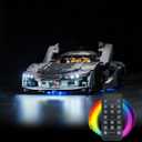 Upgraded Led Light Kit for Lego Technic Koenigsegg Jesko Absolut Grey Hypercar Building Set, RC Version Compatible with Lego 42173 (Model Not Included)
