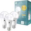 GE LED+ Dusk to Dawn A21 LED Light Bulbs, Automatic On/Off Outdoor Light, Soft White, 13W (3 Pack)