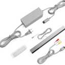 3 in 1 Wii Wired Motion Sensor Bar + AC Power Supply Adapter Cord + Composite Audio Video Cable Compatible with Nintendo Wii (Not for Wii U)