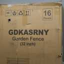 16 Panels Garden Fence, Rustproof Metal Fence Panels - 32in (H)37.8ft (L) Garden Fencing Animal Barrier with Gate, Dog Fence Outdoor for Yard