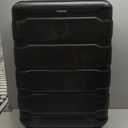 Samsonite Omni PC Hardside Expandable Luggage with Spinner Wheels, Black, Checked-Large 28-Inch