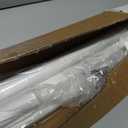 Extra Long No-Drill Tension Curtain Rod 40-166 Inches (4-14Ft), Heavy Duty Adjustable Rod for Outdoor Patio Curtains, Large Windows, Room Divider & Bathroom, White