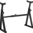 AODSK Heavy-Duty Z-Style Keyboard Stand for Digital Pianos - Adjustable Height 21.2-32.4 Inches, Adjustable Width 21.8-35.2 Inches, Compatible with 61 to 88 Key Keyboards