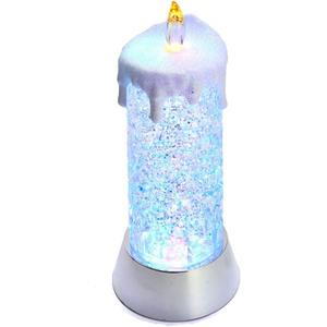 Kurt Adler 9.25-Inch Battery-Operated Color Changing Snowing Candle
