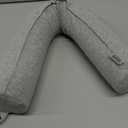 Dot&Dot Twist Memory Foam Travel Pillow for Airplanes - Travel Neck Pillow for Sleeping - Airplane Pillow for Neck Support, Chin, Lumbar and Leg - Adjustable, Bendable Neck Roll Pillow (Gray) 1 Pack