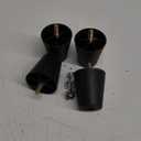 M8-1.25 Metric Thread Bolts Plastic Furniture Legs 4-3/4 Inch Black Round Tapered Sofa Feet with T-Nuts - Couch Feet Replacement - Couch Legs Set of 4-70 x 50 x 120mm Black