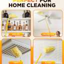 Heavy Duty Duster Refill Kit for Swiffer Duster with 3 ft Extension Pole & 20 Count Refills, 4X Microfibers Multisurface Dusters for Cleaning Home, Celling Fan, Blinds, Vent & Shelves