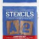 Pro Art Oil Board Stencil Set 4" for Painting on Wood, Canvas, Paper, Fabric, Wall and Tile, Reusable DIY Art and Craft Stencils for Painting, 6"x6" Inches