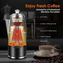 Electric Coffee Percolator 12 CUPS Percolator Coffee Pot,800W Percolator Coffee Maker Stainless Steel with Clear Knob Cool-touch Handle,Coffee Pot Percolator Auto Keep Warm Function