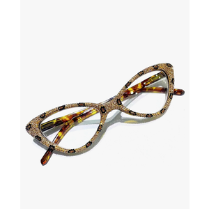 Cat Eye Crystal Rhinestone Reading Glasses for Women Sparkling Eyewear Frames Female Trendy bling Diamond Reader