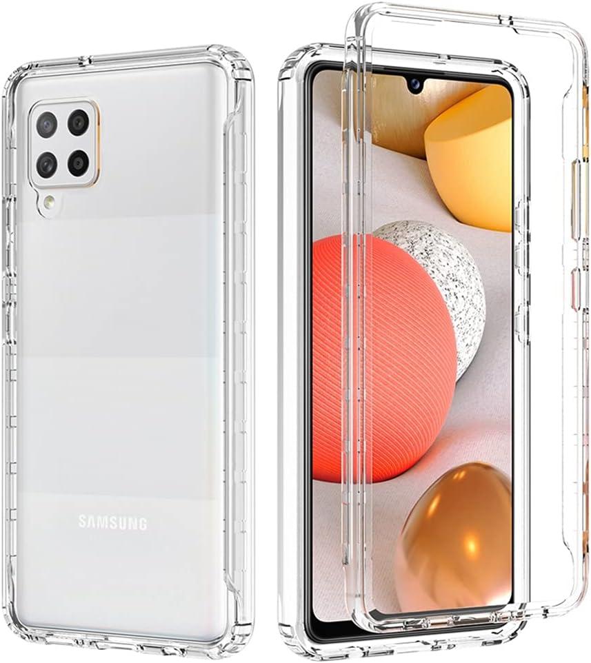 Phone Case for Galaxy A42 5G Case, Samsung A42 5G Case for Girls Women, Clear Full Body Protective Shockproof Hard PC Shell Soft TPU Bumper Cover Cases for Samsung Galaxy A42 5G (Clear)