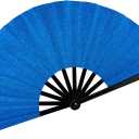 13" Glitter Large Rave Fans Clap Fans for Line Dancing Folding Clack Handheld Foldable Decorative Fans Hand Fan for Dance, EDM Music Festivals & Parties(Royal Blue)