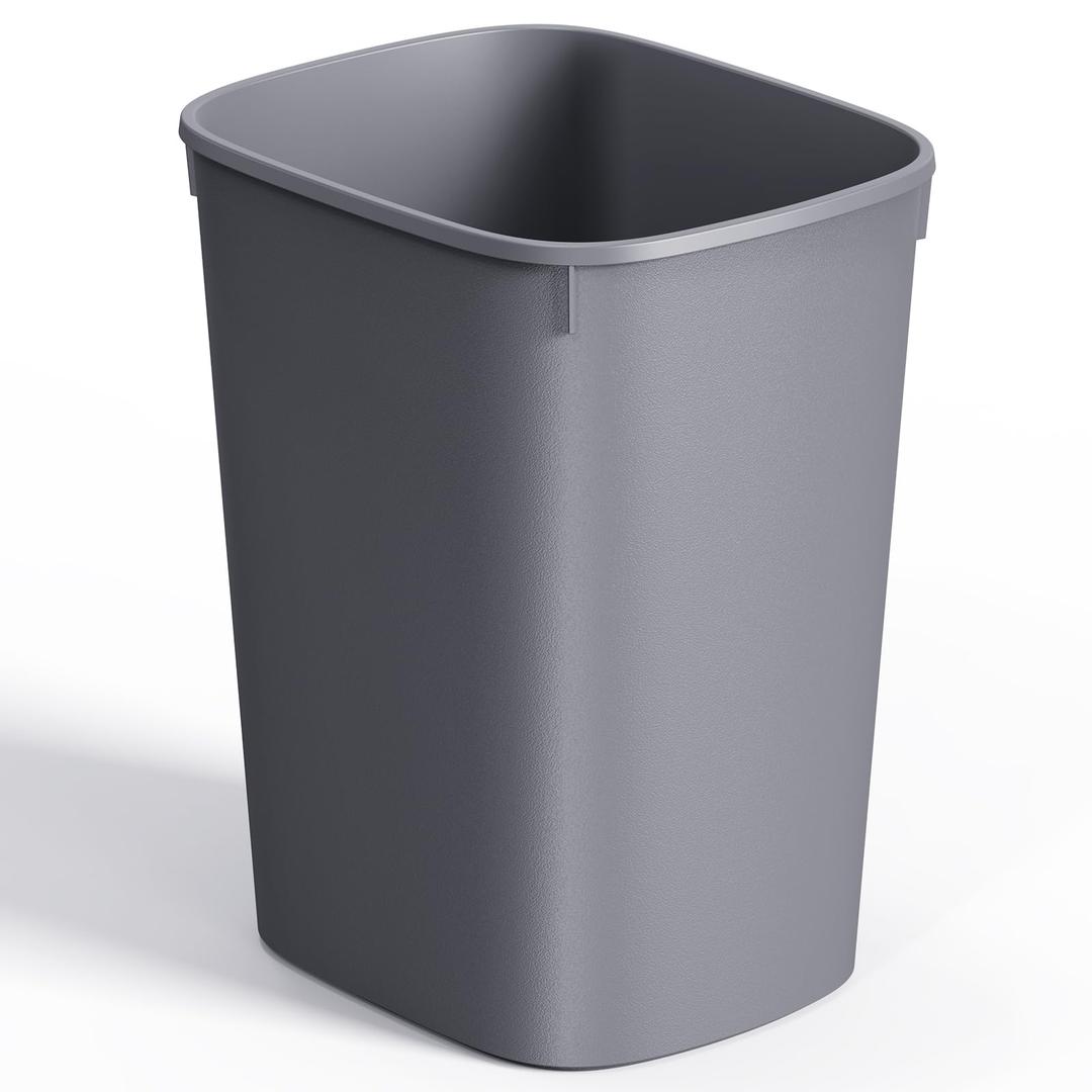 CEROELDA Small Bathroom Trash Can, 2.6 Gallon Slim Mini Garbage Can Small Trash Bin Plastic Waste Basket for Dorm Room, Bedroom, Office, Toilet (1 Pack-Grey)