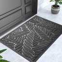 Yimobra Door Mat Outside Entrance, All-Season Waterproof Indoor Outdoor Doormat, All-Weather Non-Slip Welcome Mats for Front Door, Low Profile, Patio Porch, 29.5x17, Grey (29.5x17 Inch)