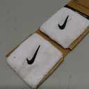 Nike Unisex Adult Swoosh Classic Wristband 2 Pack (White)