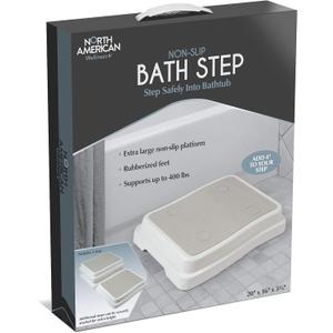IdeaWorks Bath Step Safely into Bathtubs, White (1 Count (Pack of 1))