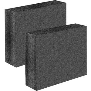 2pcs Polyethylene Foam Black 12 x 10 x 2.4 Inch Cuttable Polyethylene Foam Sheet Thick Padding Inserts for Packing Cases Gun Storage Packing and Crafts