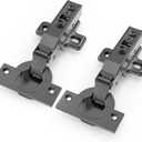 Chibery 10 PCS Full Overlay 3/ 4 inch Overlay Soft Close Hinges, Clip ON Plate, 105 Degree, Silent Hydraulic, Black Frameless European Concealed Hinge for Kitchen Cabinet Door, Wardrobes, and Bookcases