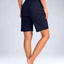 Viodia Women's 9" Long Swim Shorts Modest Swimsuits Bathing Suit Knee Length Bermuda Board Shorts for Women with Pocket (XXXL)