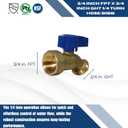 1 Piece XFITTING 3/4" Female NPT x 3/4" Garden Hose Threaded Hose Bibb No-Kink, 1/4 Turn, Brass, Water or Oil, 1 Pack (0.75 Inch)
