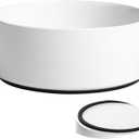 Large Dog Bowls, Non Slip Heavy Ceramic Dog Food and Water Bowl with Silicone Base, 8" Pet Feeding Bowl for Small, Medium, and Big Dogs (White, 8 Inches)