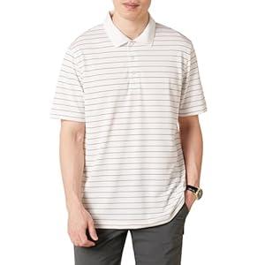 Amazon Essentials Men's Regular-Fit Quick-Dry Golf Polo Shirt, Black White Thin Stripe, XX-Large Big Tall