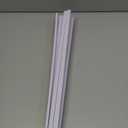 4 Sets 4FT Sliding Door Track for 1/8" Thick Panels Closet Glass Doors Plastic Cabinet Window Sliding Track (White)
