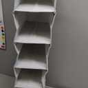 7-Shelf Weekly Clothes Organizer for Kids, Hanging Closet Organizer for Kids & Adults, Collapsible Hanging Closet Shelves, Monday-Saturday Days of The Week Clothes Shelves with 6 Side Pockets (Grey)