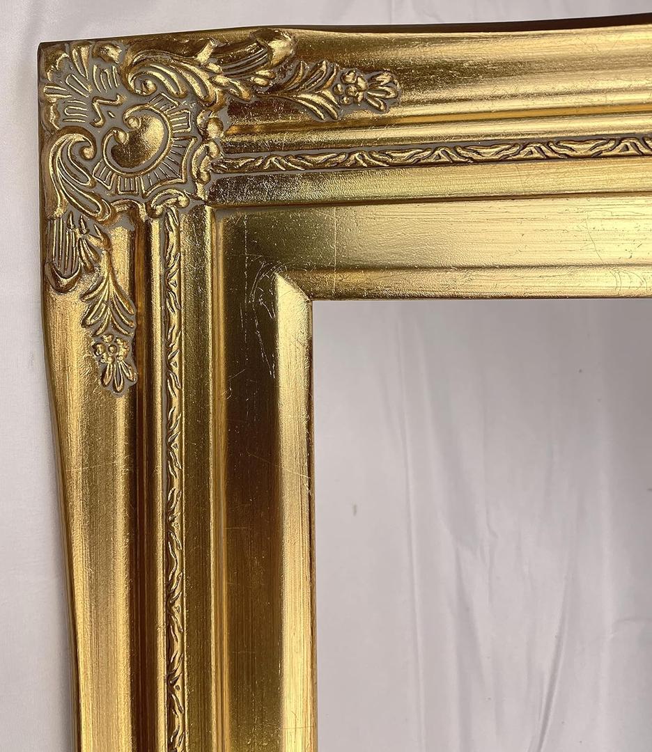 TP Picture Frame 16 x 20 inch Antique Gold Ornate Baroque Wood (No Glass and Backing) 3 Wide