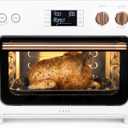 Caf Couture Oven with 14 essential cooking modes, including Air Fry, CrispFinish, Bake, Broil, Roast, Toast, Pizza, WiFi & Smart Connected, Voice Control, Countertop Small Appliances, Matte White, 0.8 cu. ft.