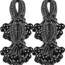 100 Pcs 6 Inch Ball Bungee Cords Tarp Tie Downs Bungee Cords with Balls Heavy Duty Outdoor Tarp Straps for Canopy Shelter Camping Cargo Tent Poles UV Resistant (Black White)