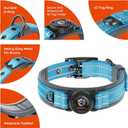 Dog Collar with Airtag Holder for XLarge Dogs, Upgraded Waterproof Air Tag Dog Collar Widened Comfortable Padded, Reflective, Ultra-Durable, Heavy Duty Dog Collars Adjustable - XL(24" - 28") Blue