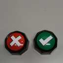Right Wrong Button, Sound Buzzers Set of 2 Assorted Colored Buzzers, Easy to Use Judge Right or Wrong, Talking Buttons, Used for Game Interaction,Contains 2AAA Batteries.