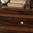 Set of 6 Elegant Champagne Bronze Cabinet Knobs - Classic Round Kitchen Hardware, Contemporary Drawer Pulls Sleek Dresser Handles