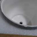 8 Inch Plant Pot, Ceramic Planter with Drainage and Saucer, Ceramic Pots for Plants, Indoor Plant pots,Ceramic Flower pots(Gray + White, Plants NOT Included)