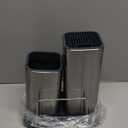 RedCall Kitchen Knife Holder,Stainless Steel Universal Knife Block Without Knives for Countertop,Modern Knife Utensil Holder for Counter,Edge-Protect Knife Storage Organizer (Stainless Steel (Silver))