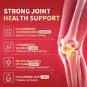 2 Pack Glucosamine Chondroitin Gummies, Glucosamine 1000mg, Chondroitin 750mg with MSM, Turmeric, Quercetin, Vitamin E, Calcium - Joint Health Support Supplement for Men & Women, Raspberry