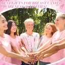 50 Set Breast Cancer Awareness Pens Bulk Pink Ribbon Ballpoint Pens with Motivational Cards Bags Breast Cancer Awareness Accessories Items for Women Survivor Public Events Gift Supplies