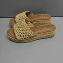 SWEET LIFE Raffia Platform Sandal Slides NEW Resort Vacation Preppy Beach Size 9