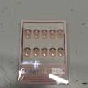 Glamnetic Press On Nails - Super Short Round Fake Nails, Black French Tip Nails, Burnt Miso | 12 Sizes - 30 Nail Kit with Glue | Gift for Mom