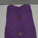 Taodou Women Hooded Knit Cardigans Button Cable Open Front Sweater Coat Purple, Medium