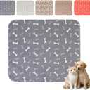 Puppy Pads with Pheromones,Washable Pee Pads for Dogs,Reusable Pee Pads for Dogs,Waterproof and Leak-Proof,Non-Slip Base Training Pads Suitable for Home,Travel and Dog Crates(Gray,M)