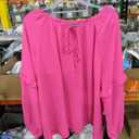 Eytino Womens Plus Size Tops Long Sleeve Crewneck Dressy. Casual Chiffon Blouse Flowy. Shirts, Size 2XL