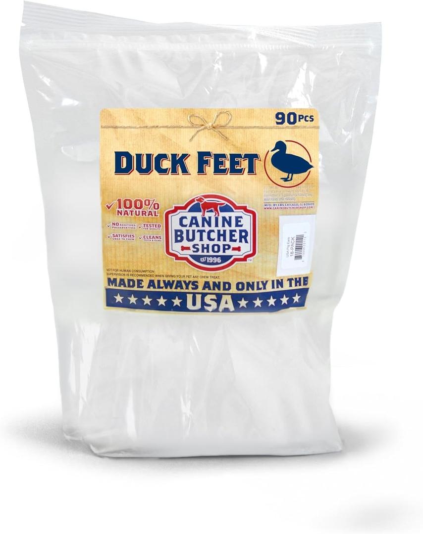 Duck Feet for Dogs, All-Natural Dog Chews, 90 Ct (EXP 05/14/28)