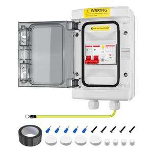SPA Panel Disconnect GFCI Switch, 63A Circuit Breaker Box with Surge Protection, IP66 Weatherproof Circuit Breaker Disconnect GFCI Switch for Hot Tub, Not Compatible with 4-Wire